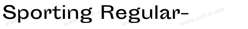 Sporting Regular字体转换